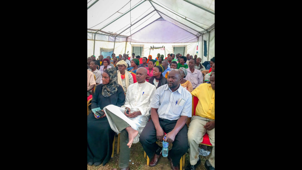 Village health workers attend a training session at the hospital